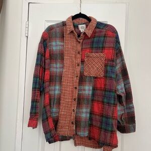 Urban Outfitters BDG Mix-Matched Colorful Flannel